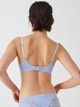 John Lewis Daisy Lace Plunge Bra, Soft Blue