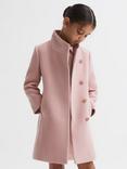 Reiss Kids' Kia Wool Blend Coat, Pink