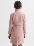 Reiss Kids' Kia Wool Blend Coat, Pink