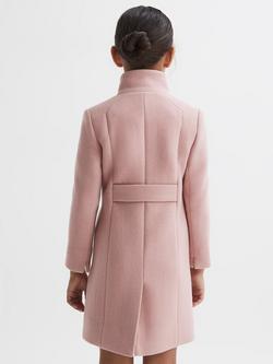 Reiss Kids' Kia Wool Blend Coat, Pink - view 2, Pink