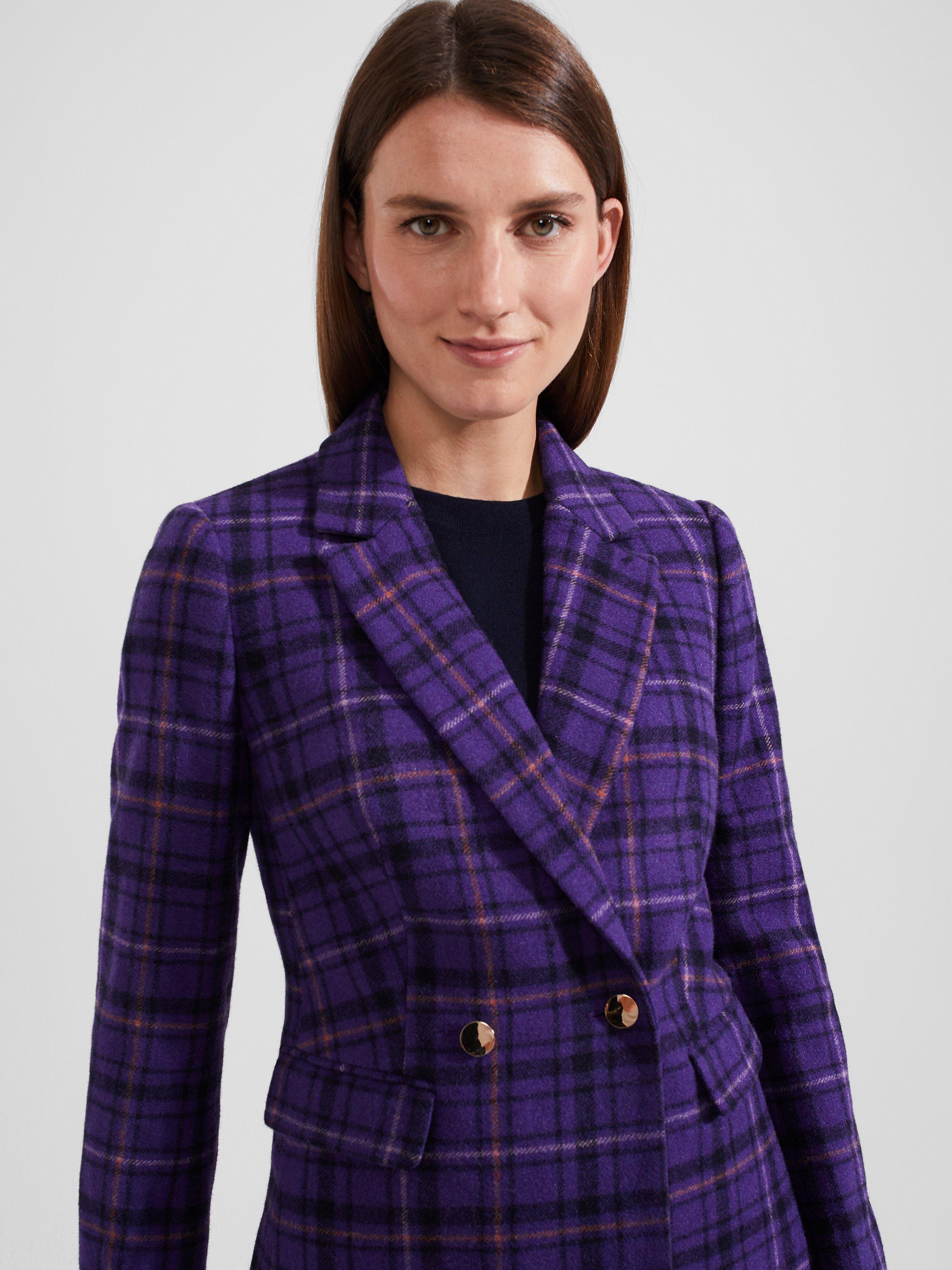 Purple check blazer best sale