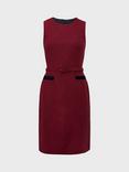 Hobbs Diane Wool Shift Dress, Pink/Multi