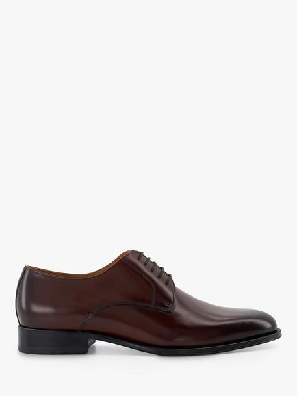 Dune London Salisbury Premium Leather Sole Derby Shoes, Dark Brown-leather
