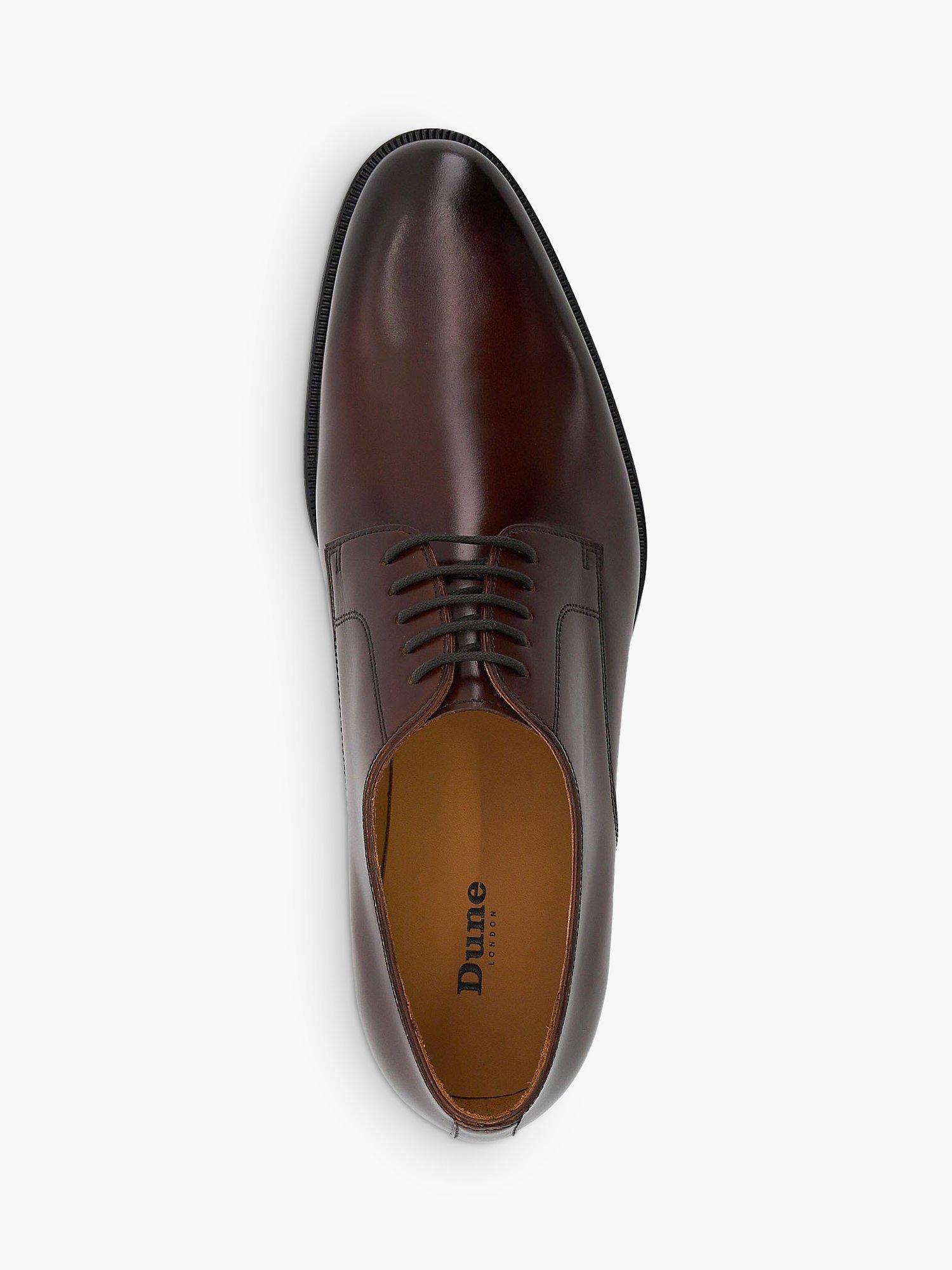 Product image 4 of 5, which shows Dune London Salisburry Derby Leather Shoes, Dark Brown, 6
