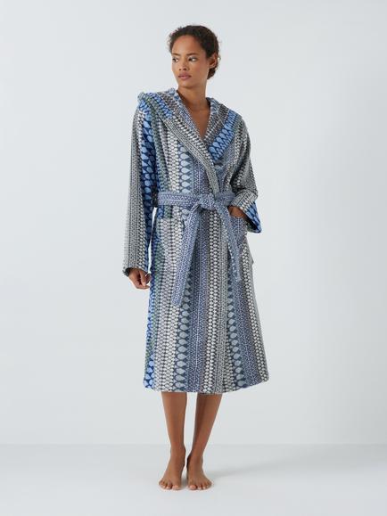 Margo Selby Kensal Bath Robe, Blue/Multi
