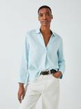 John Lewis Linen V-Neck Tunic, Pale Blue