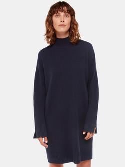 Whistles Amelia Wool Jumper Dress, Navy