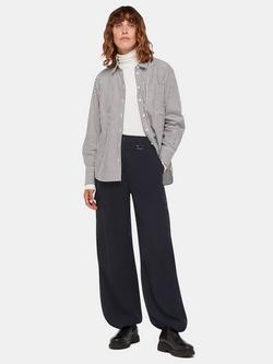 Whistles Grace Luxe Cargo Trousers, Navy