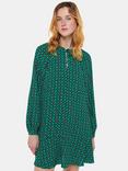 Whistles Floral Dot Flippy Mini Dress, Green