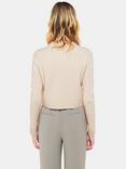Whistles Wool Cropped Cardigan, Ivory