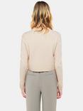 Whistles Wool Cropped Cardigan, Ivory