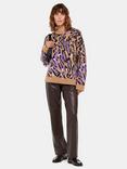 Whistles  Waving Leopard Jacquard Jumper, Multicolour