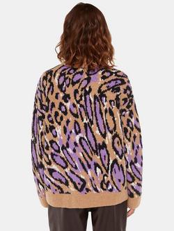 Whistles  Waving Leopard Jacquard Jumper, Multicolour - view 2, Multicolour