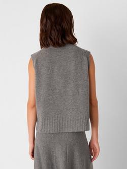 Whistles Wool Sleeveless Tank Top - view 2, Grey
