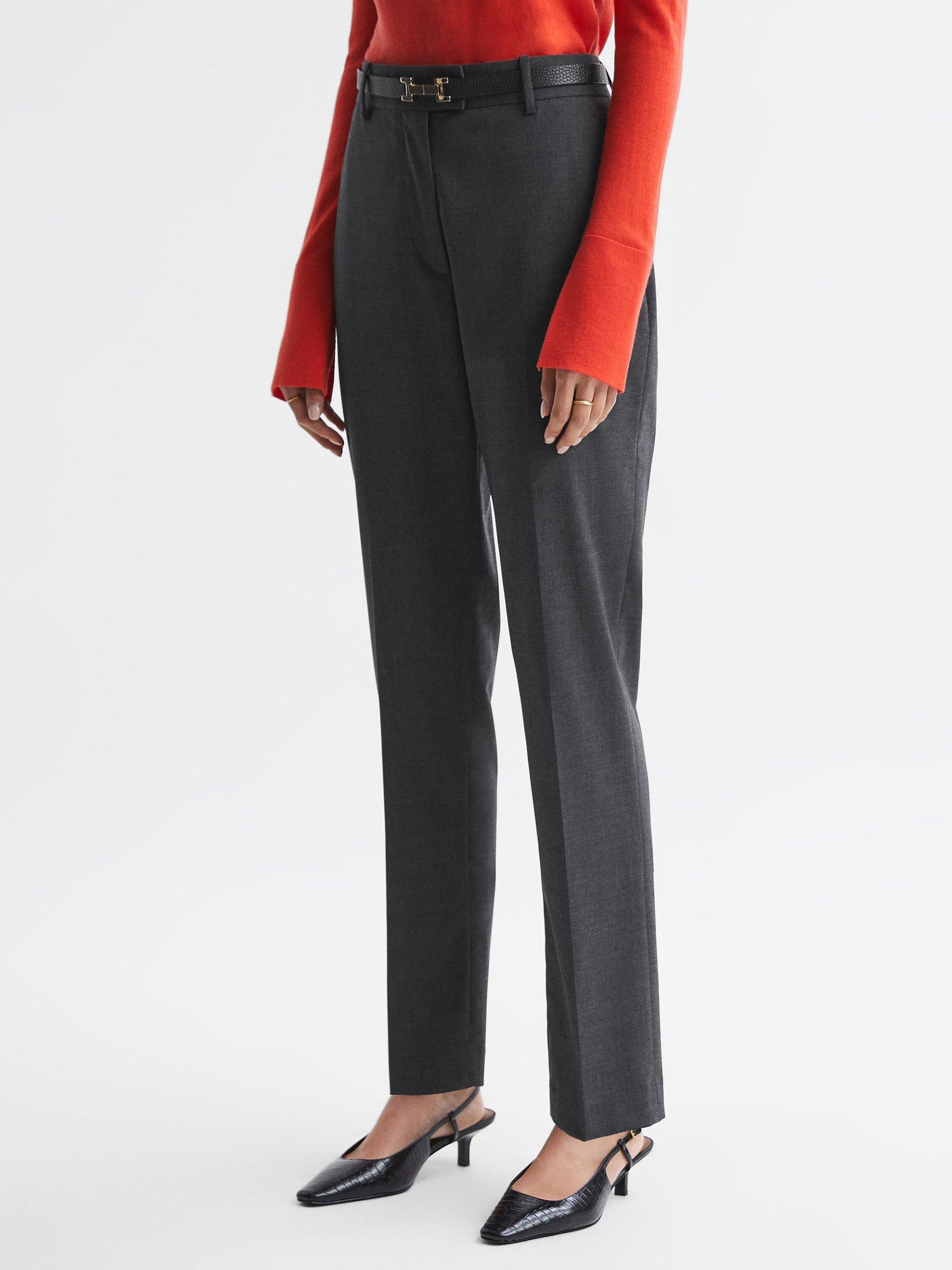 Reiss Sonny Premium Slim Fit Trousers, Grey Melange