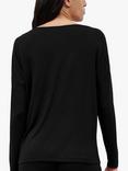 Femilet Jazz Long Sleeve Loungewear Top, Black