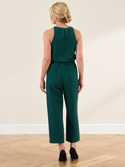 Truly Round Neck Jumpsuit, Teal