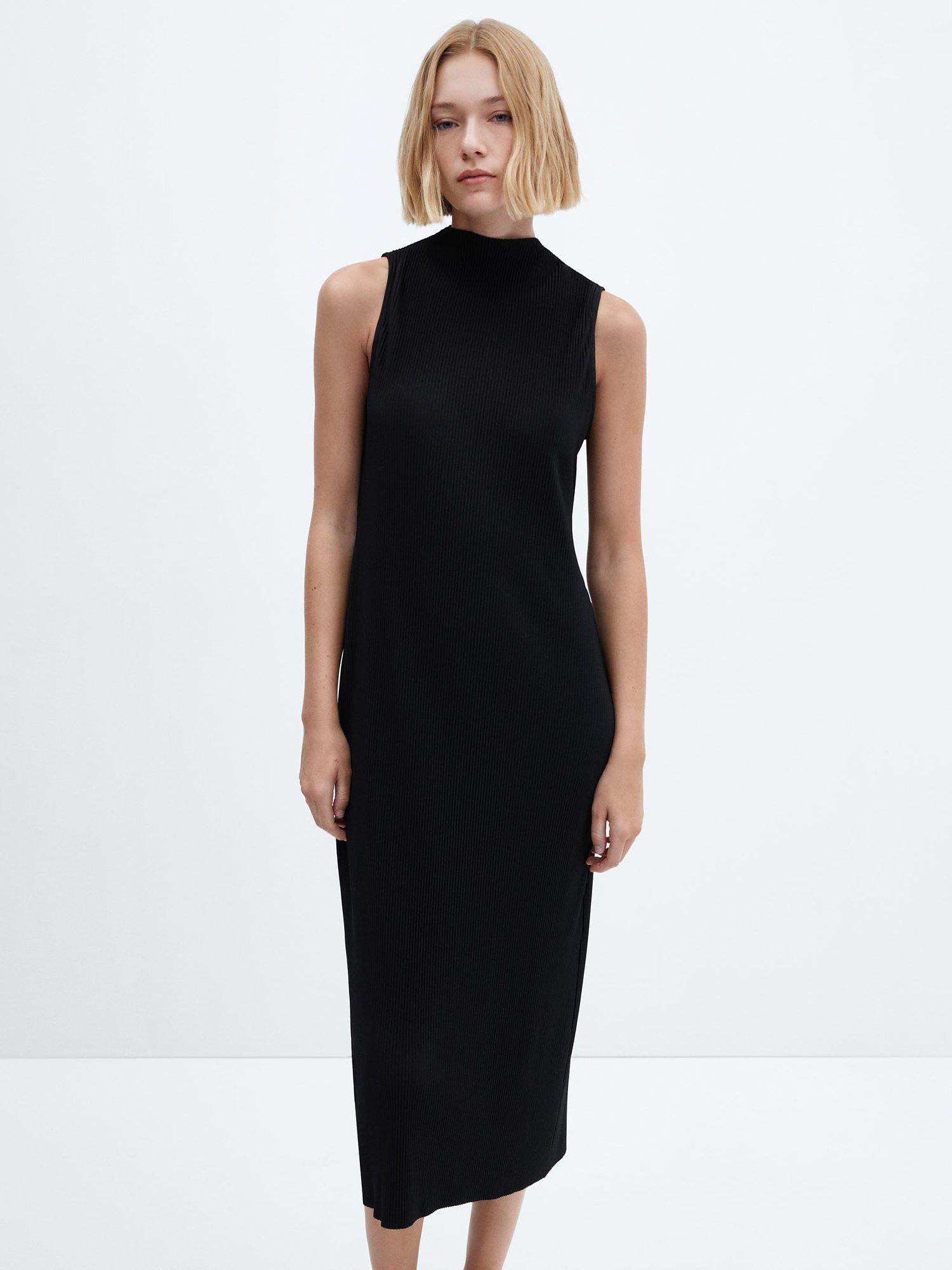 Mango Mayka Midi Dress, Black