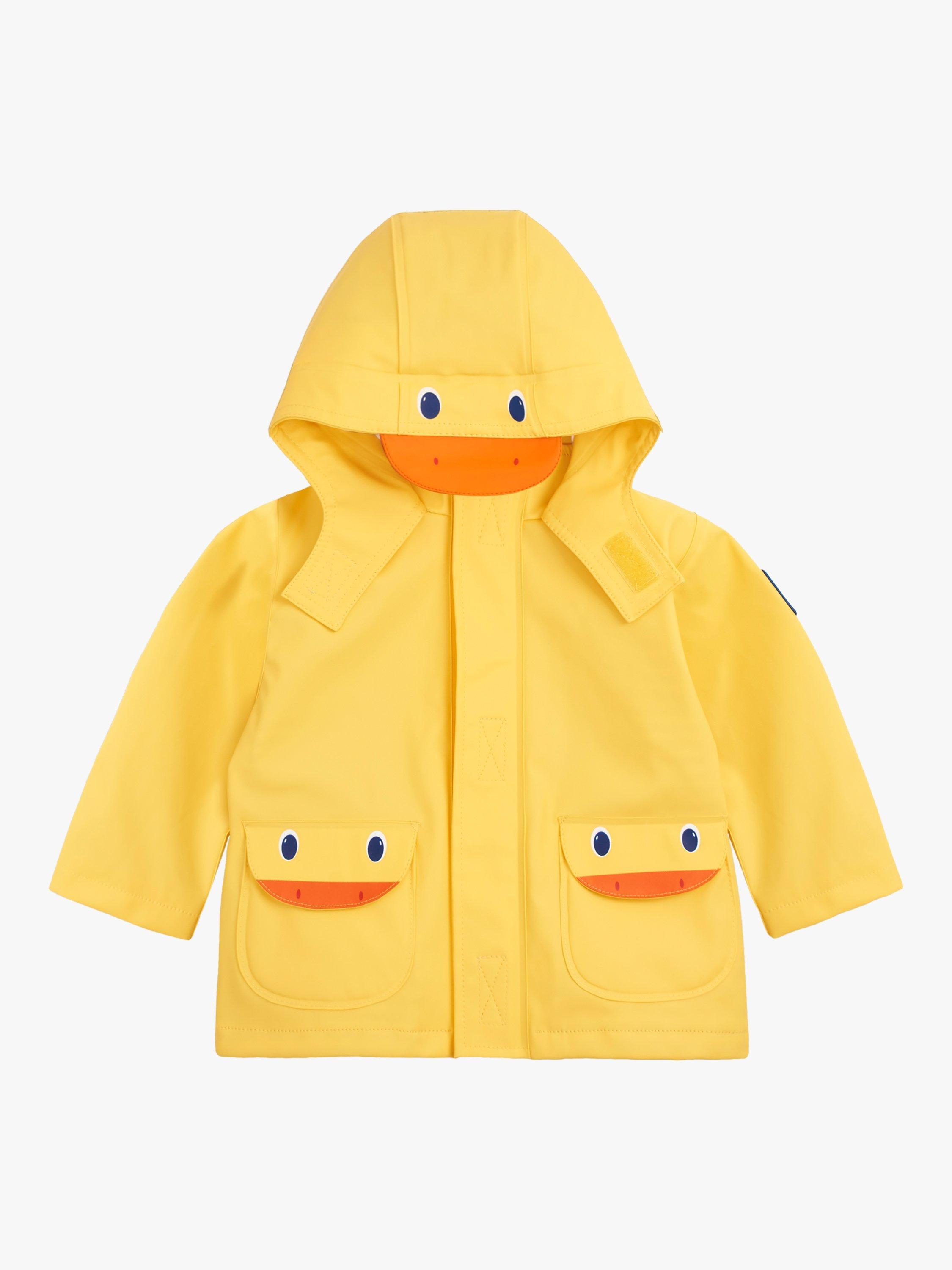 Product image 2 of 7, which shows JoJo Maman Bébé Kids' Duck Waterproof Hooded Jacket, Mustard, 4-5 years