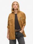 Superdry Denim Overshirt, Caramel Brown