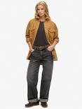 Superdry Denim Overshirt, Caramel Brown