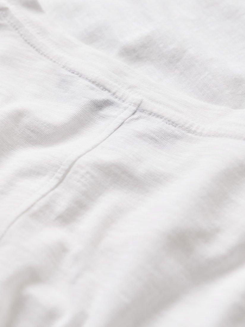 Product image 4 of 5, which shows Superdry Long Sleeve Jersey V-Neck Top, Optic White, 8