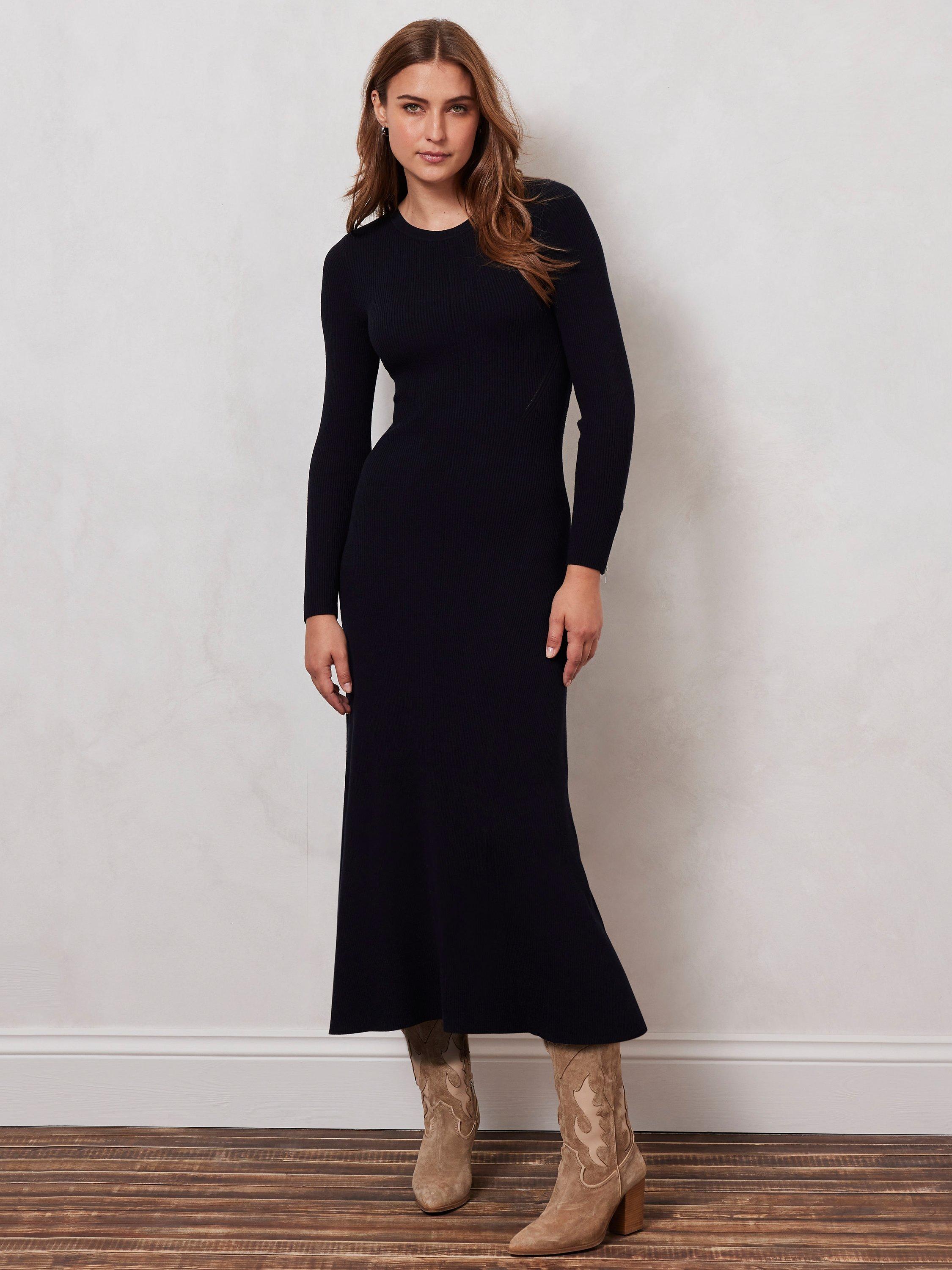 Mint Velvet Twist Detail Midi Dress, Navy