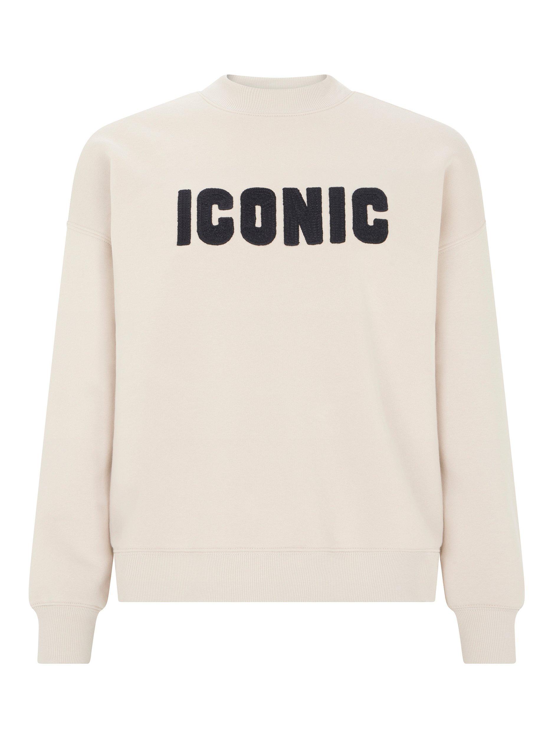 Mint Velvet Iconic Slogan Sweatshirt Natural