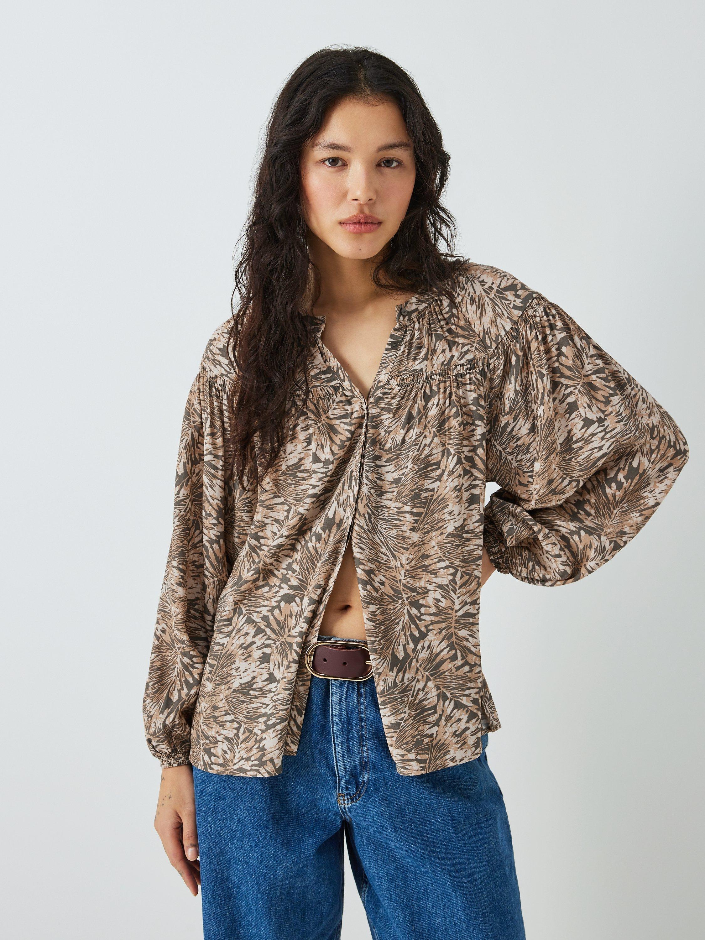 AND/OR Juliette Abstract Print Shirt, Green