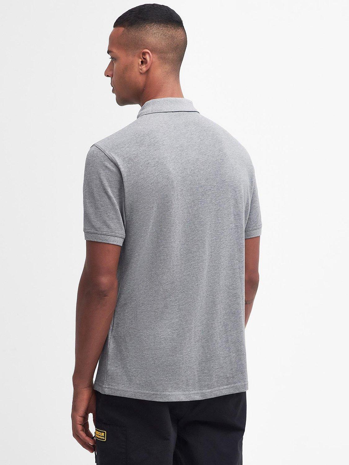 Product image 2 of 7, which shows Barbour International Essential Cotton Polo Shirt, Anthracite, S