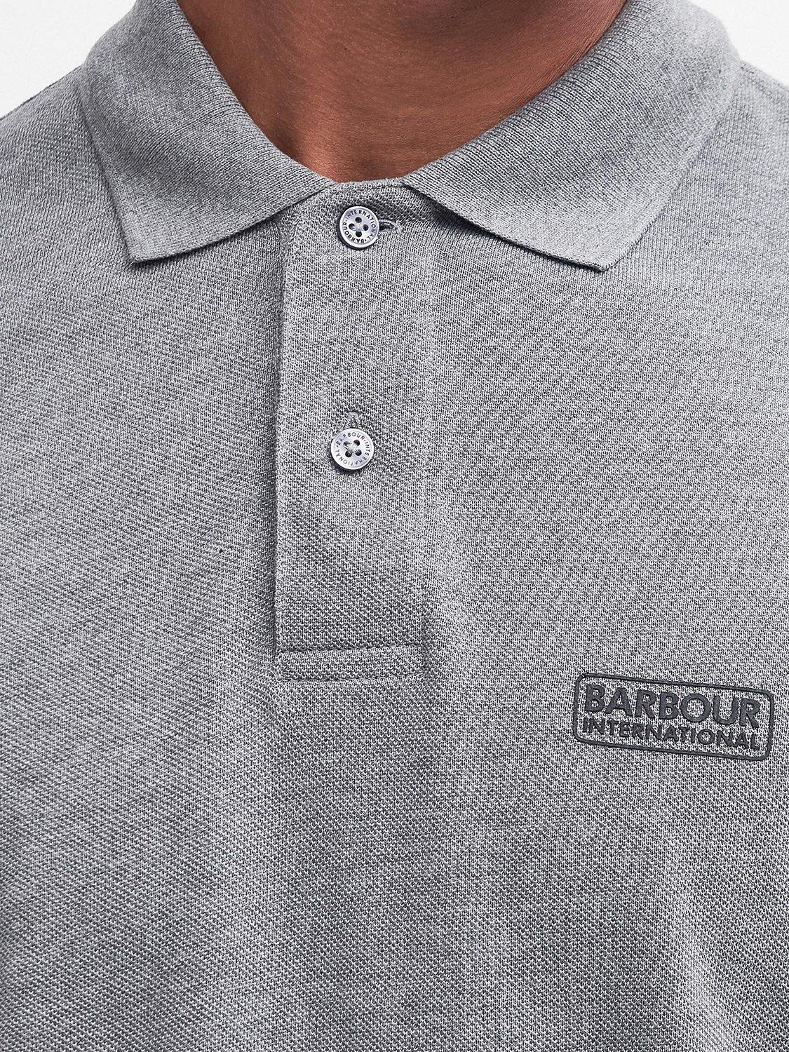 Product image 6 of 7, which shows Barbour International Essential Cotton Polo Shirt, Anthracite, S