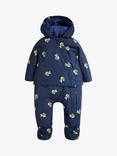 Frugi Baby 2 in 1 Bee Rambler Pram Suit to Coat, Navy/Multi