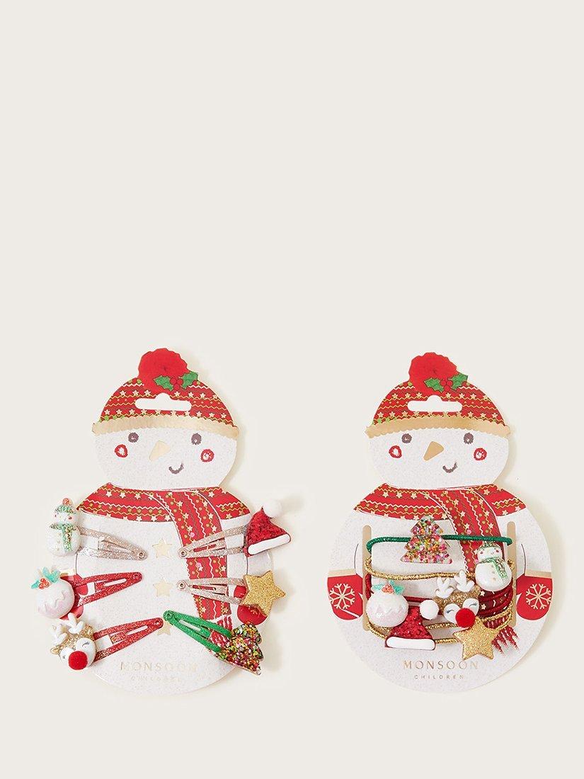 Monsoon Kids' Frosty Festive Hair Clips, Multi