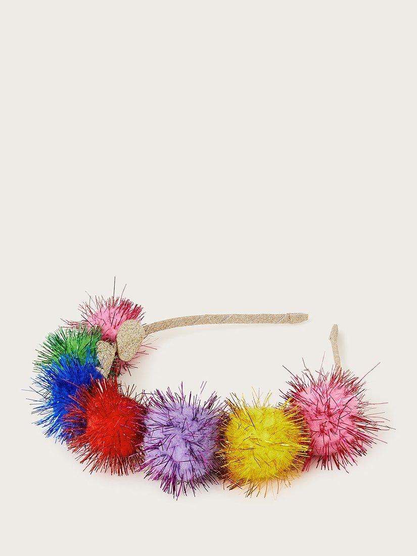 Monsoon Kids' Twinkle Tinsel Pom Pom Festive Headband, Multi
