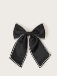 Monsoon Kids' Land Of Wonder Diamante Trim Bow Hair Clip, Black