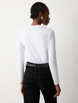 Jigsaw Supima Cotton Long Sleeve Top - view 2, White