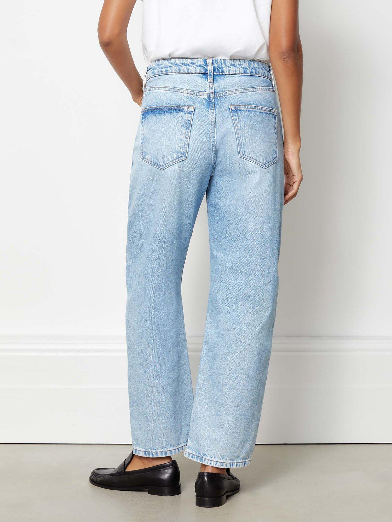 Product image 2 of 4, which shows Albaray Organic Cotton Boyfriend Jeans, Bleach, 16