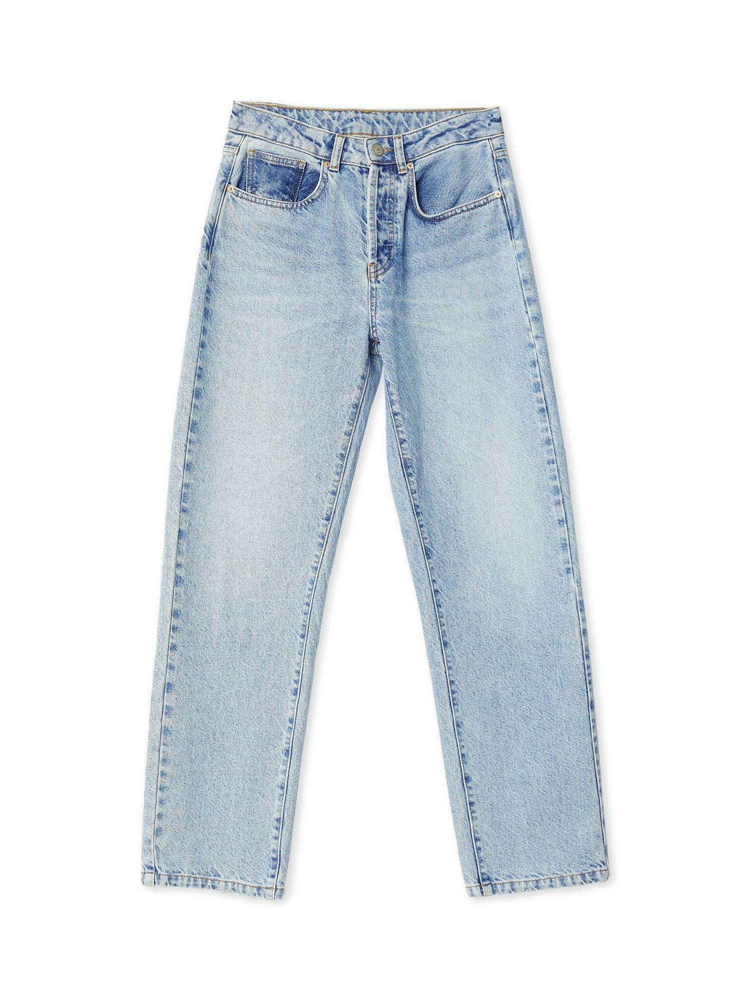 Product image 4 of 4, which shows Albaray Organic Cotton Boyfriend Jeans, Bleach, 16