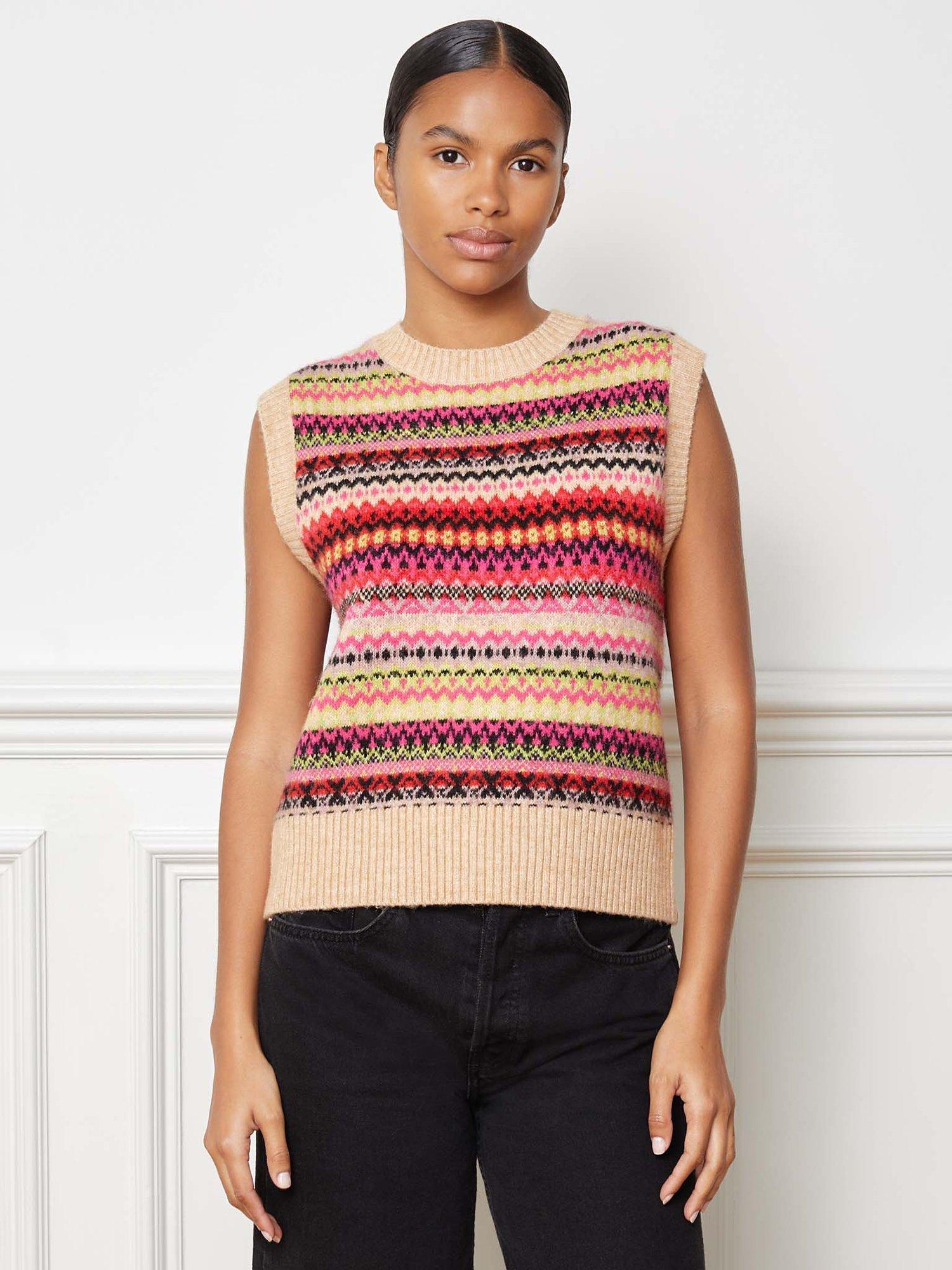 Albaray Fairisle Wool Blend Knitted Tank Top, Multi