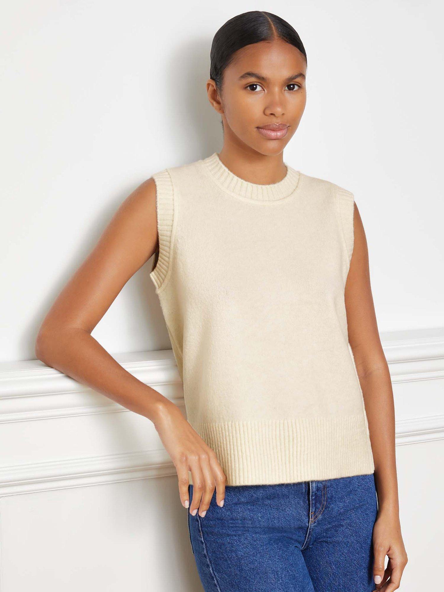 Albaray Cosy Crew Neck Tank Top, Cream