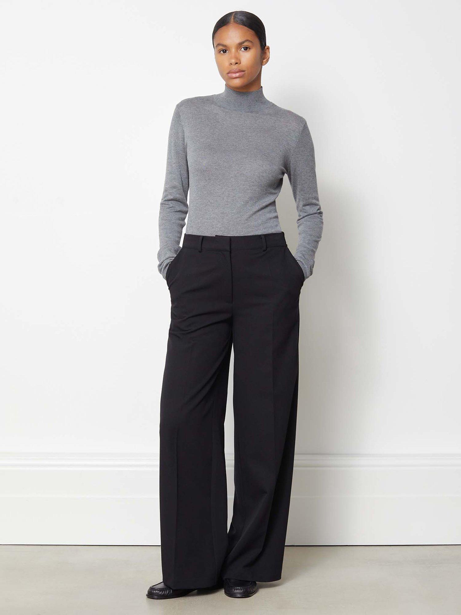 Albaray Wide Leg Trousers, Black