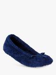 totes Terry Popcorn Ballet Slippers, Navy