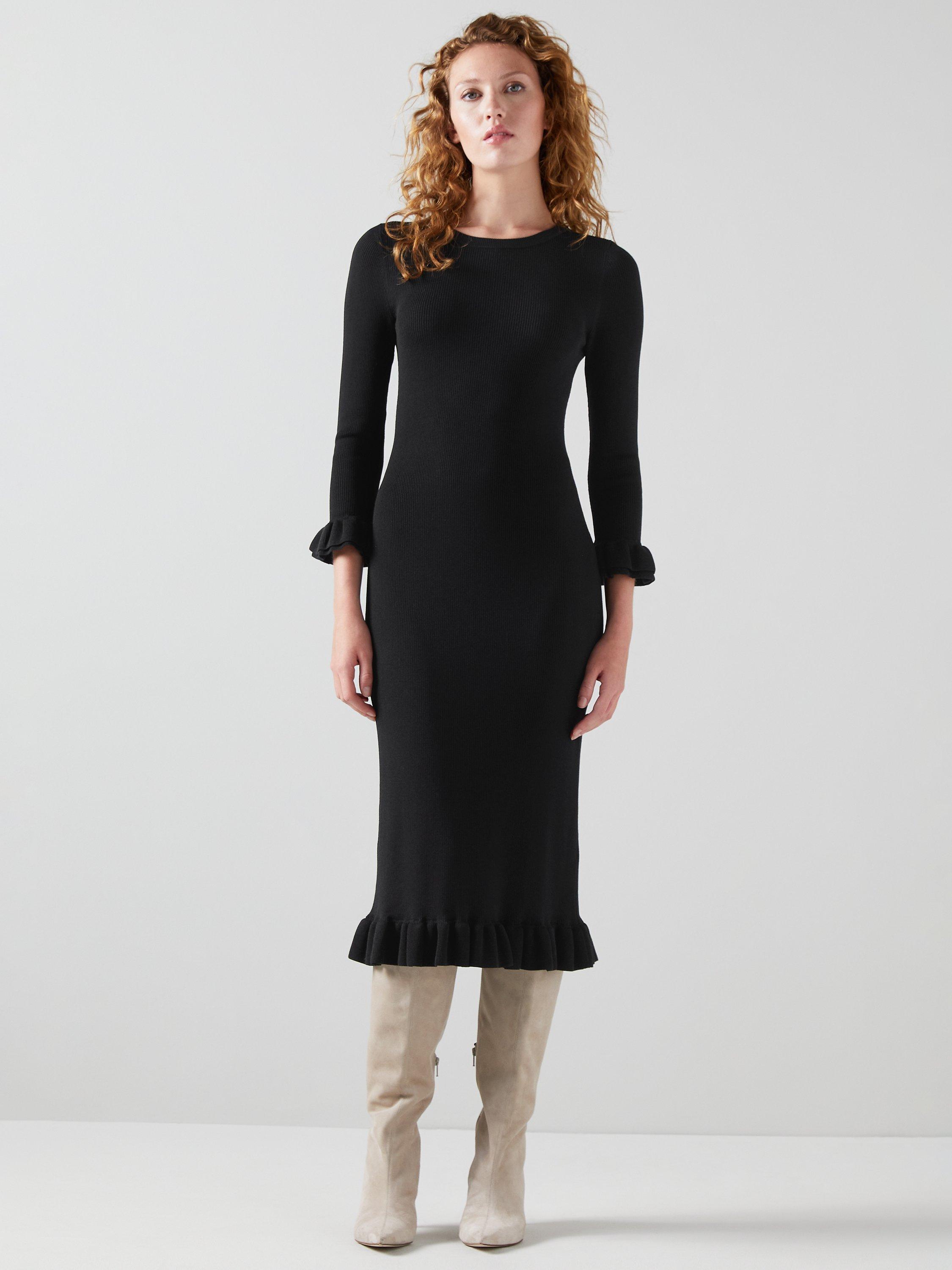 L.K.Bennett Rachel Viscose Mix Dresses, Black