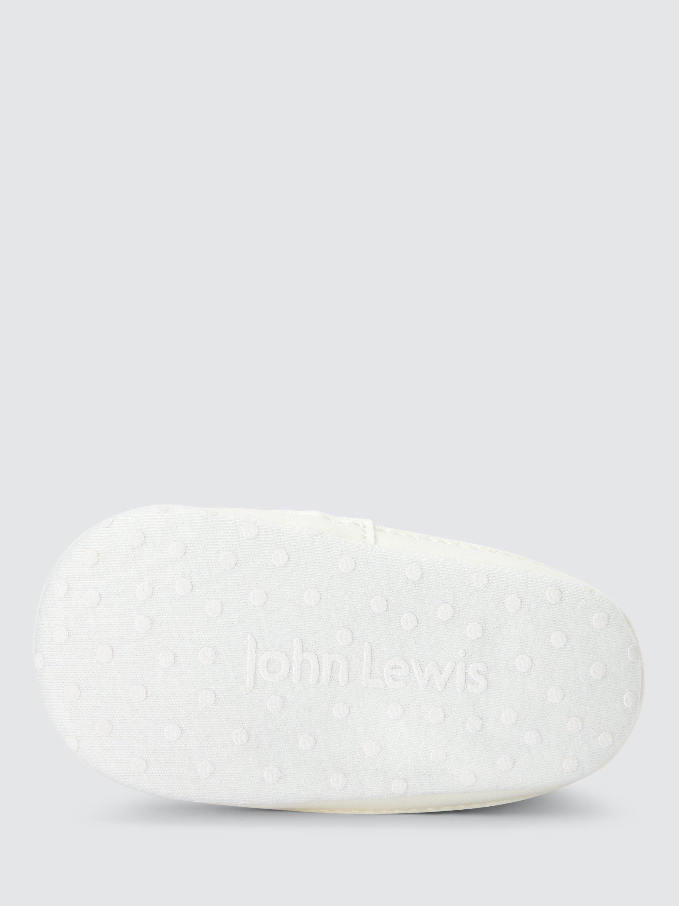 Product image 3 of 3, which shows John Lewis Baby Star Trainer Booties, White, 6-12 months