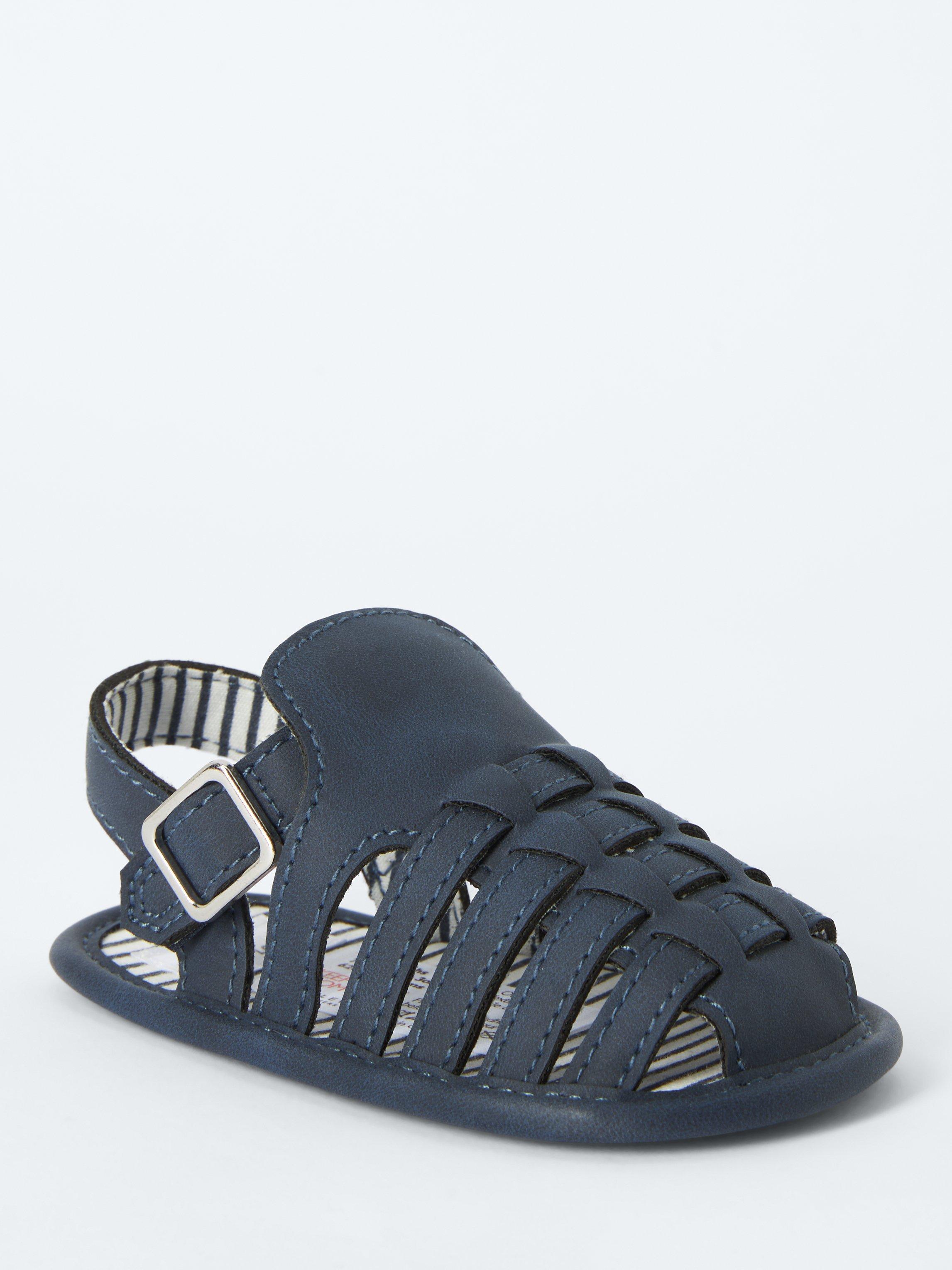 John Lewis Baby Cage Sandals, Blue
