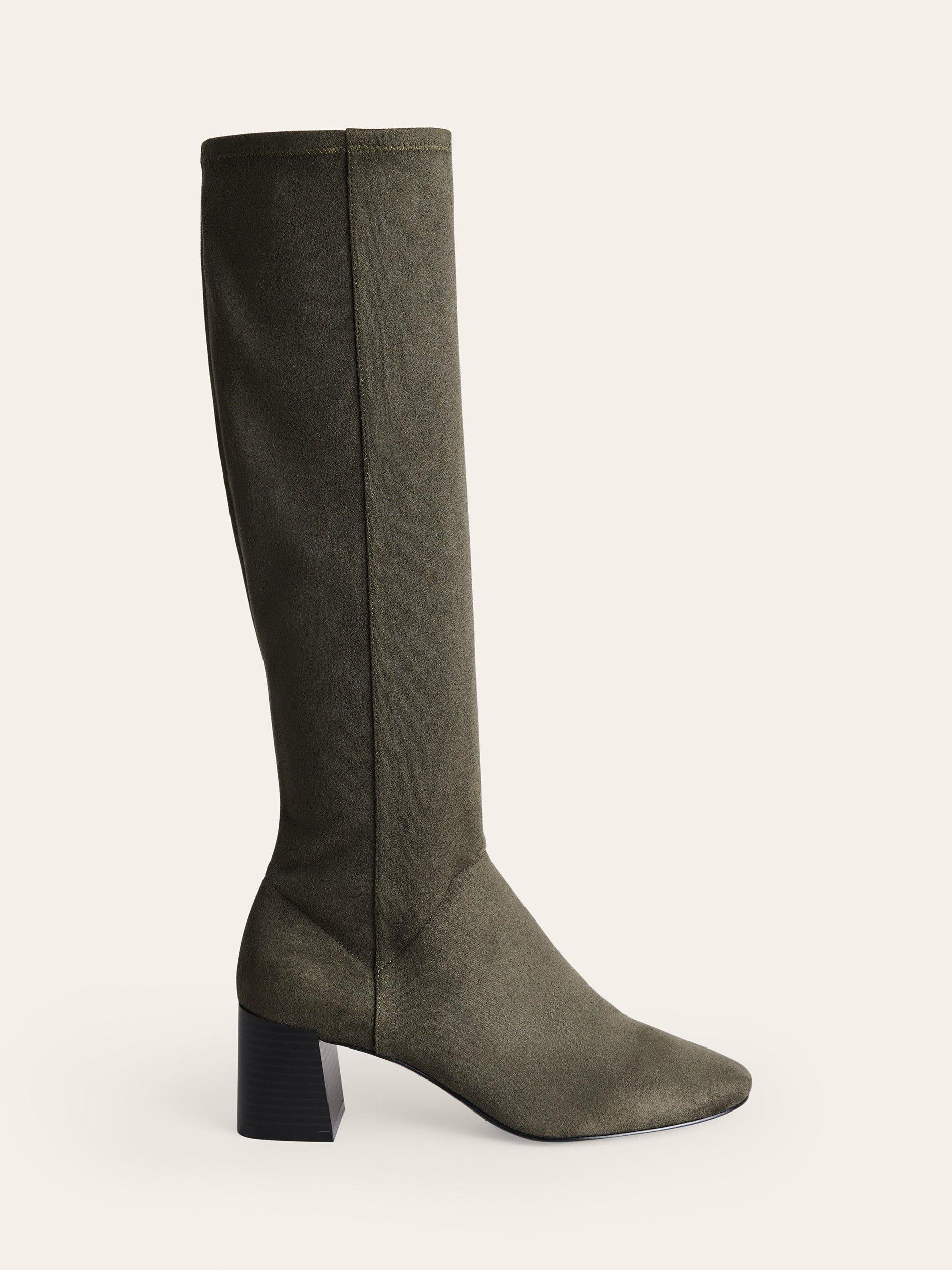 Boden Cara Knee High Boots, Dark Moss