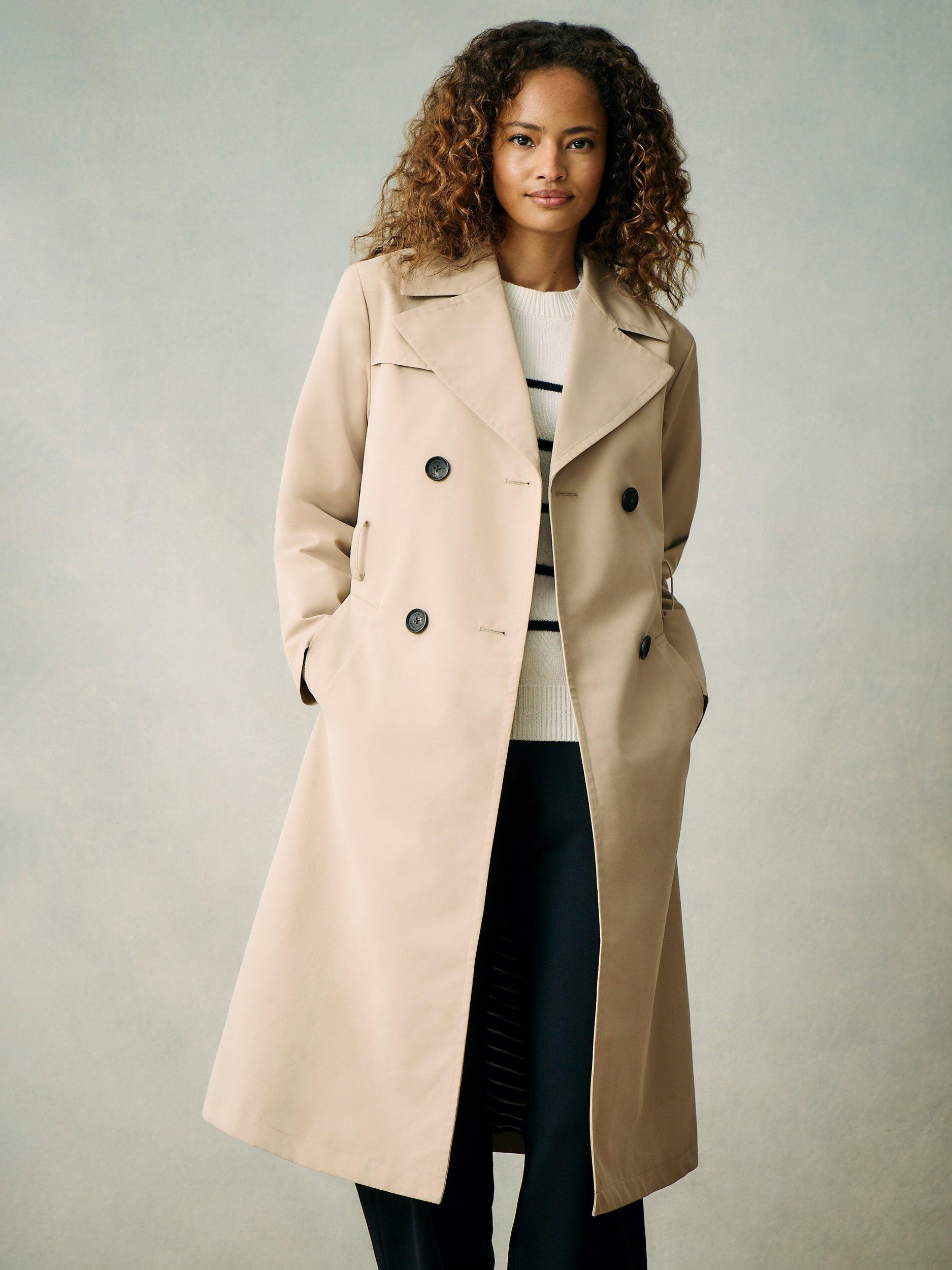 Crew Clothing Trench Coat, Beige
