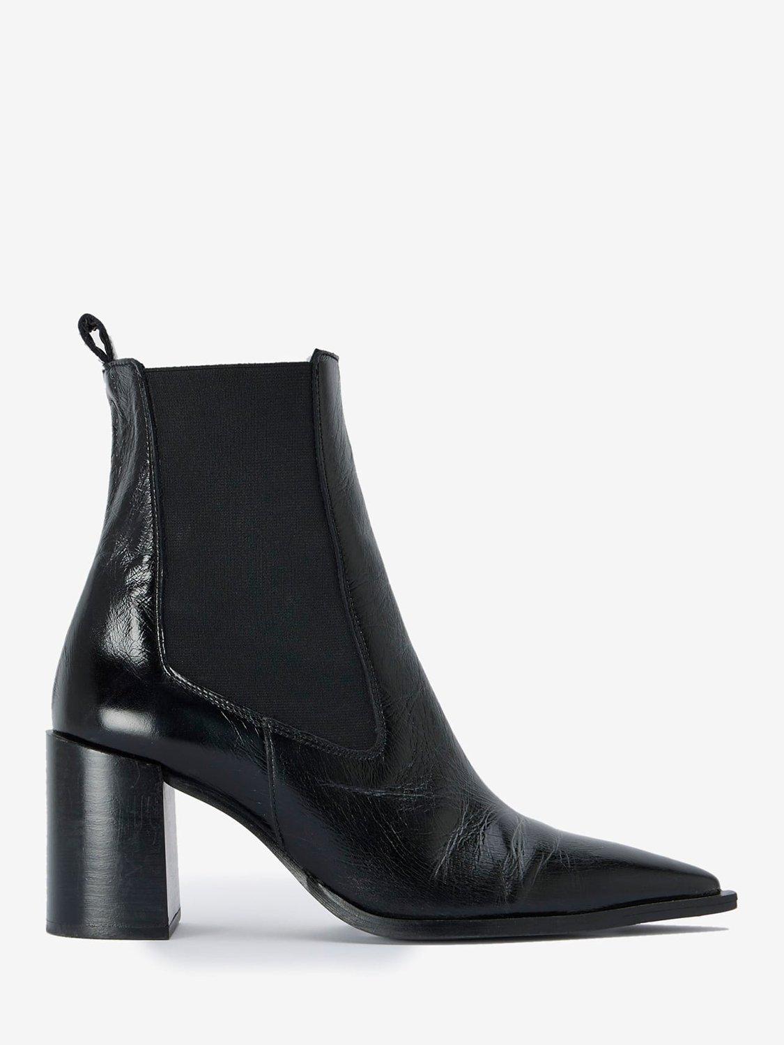 Mint Velvet Pointed Toe Leather Ankle Boots