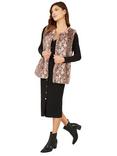 Yumi Snake Print Faux Fur Gilet, Pink