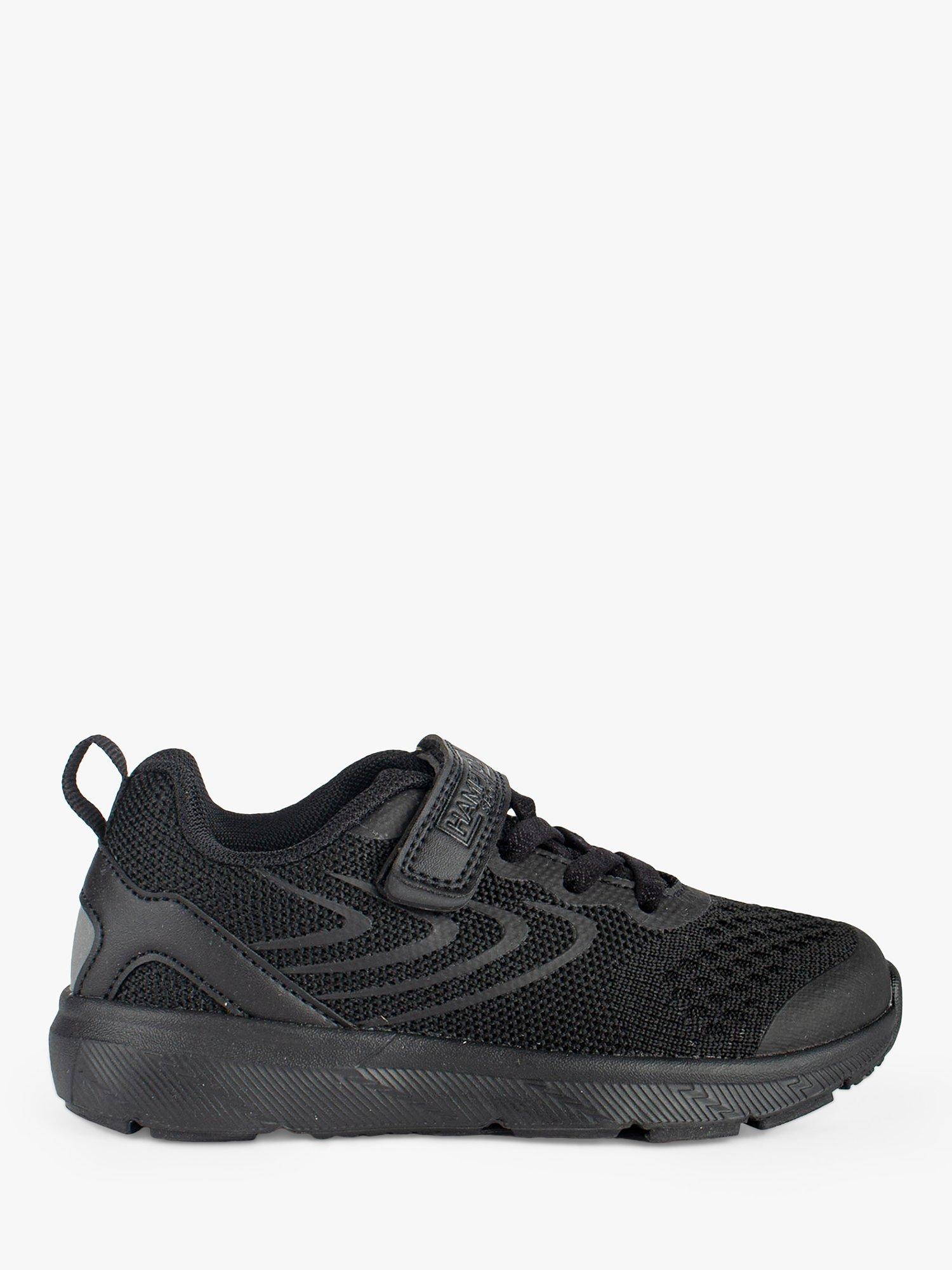 Product image 1 of 3, which shows Trotters Hampton Sport Kids' Bolts Riptape Trainers, Black, A1
